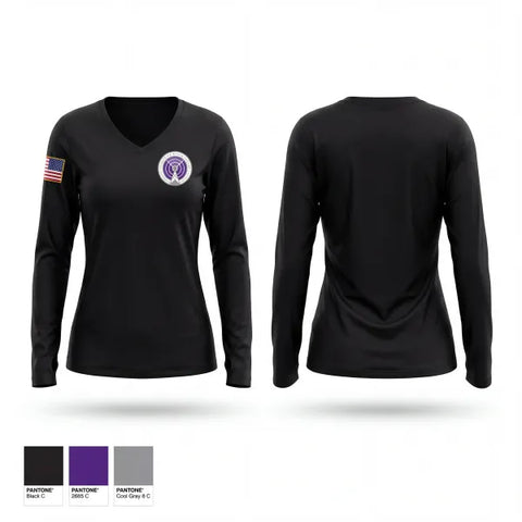 Womens Long Sleeve Vneck Shirt, NYSP Cellular Analysis Response Team, Police, Teamtime, Team time, sublimation, custom sports apparel, team uniforms, spirit wear, spiritwear, sports uniforms, custom shirts, team store, custom team store, fundraiser sports, apparel fundraiser