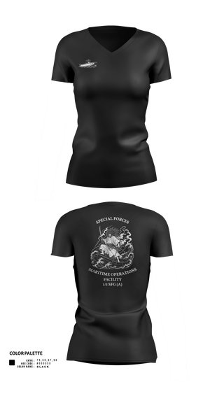 Womens Short Sleeve Vneck Shirt, MOF/MOPO, Army, Teamtime, Team time, sublimation, custom sports apparel, team uniforms, spirit wear, spiritwear, sports uniforms, custom shirts, team store, custom team store, fundraiser sports, apparel fundraiser