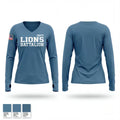 Lions Battalion 45788529 Women's Long Sleeve V-neck Shirt - 1