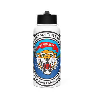 Tiger-43 85546110 Stainless Steel Water Bottle with a Straw Lid