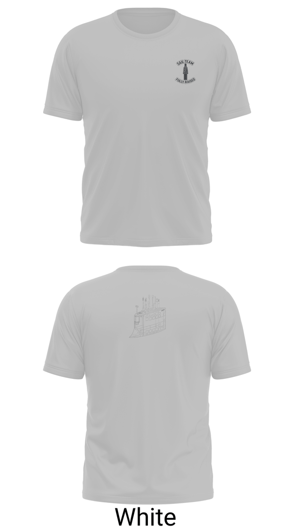 Old School Cotton Feel Shirt, Sail Team, Navy, Teamtime, Team time, sublimation, custom sports apparel, team uniforms, spirit wear, spiritwear, sports uniforms, custom shirts, team store, custom team store, fundraiser sports, apparel fundraiser