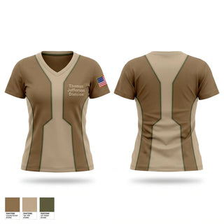 Womens Short Sleeve Vneck Shirt, Thomas Jefferson Division, Navy, Teamtime, Team time, sublimation, custom sports apparel, team uniforms, spirit wear, spiritwear, sports uniforms, custom shirts, team store, custom team store, fundraiser sports, apparel fundraiser