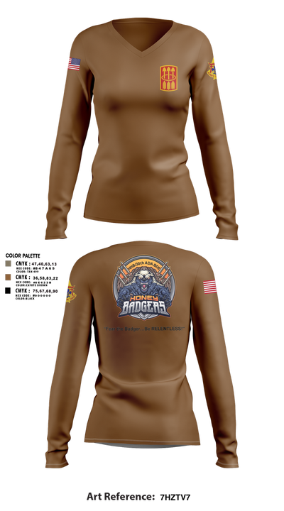 HHB / 30X Women's Long Sleeve V-neck Shirt - 3