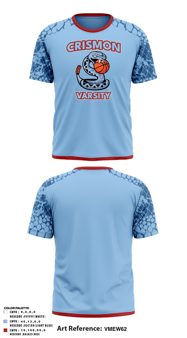 Old School Cotton Feel Shirt, Crismon Rattlers, Women's Basketball, Teamtime, Team time, sublimation, custom sports apparel, team uniforms, spirit wear, spiritwear, sports uniforms, custom shirts, team store, custom team store, fundraiser sports, apparel fundraiser