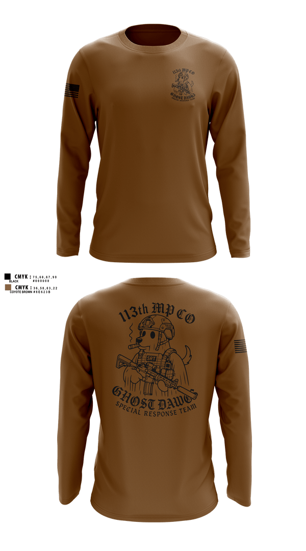 Long Sleeve Performance Shirt, 113th MP CO, Army, Teamtime, Team time, sublimation, custom sports apparel, team uniforms, spirit wear, spiritwear, sports uniforms, custom shirts, team store, custom team store, fundraiser sports, apparel fundraiser