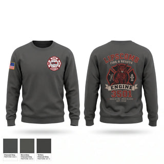Crew Neck Sweatshirt, Lipscomb fire and rescue squad/Department, Fire Department, Teamtime, Team time, sublimation, custom sports apparel, team uniforms, spirit wear, spiritwear, sports uniforms, custom shirts, team store, custom team store, fundraiser sports, apparel fundraiser