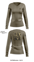 MDP2026 18644636 Women's Long Sleeve V-neck Shirt - 21