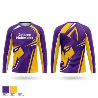 Long Sleeve Performance Shirt, Lathrop Malemutes, Women's Basketball, Teamtime, Team time, sublimation, custom sports apparel, team uniforms, spirit wear, spiritwear, sports uniforms, custom shirts, team store, custom team store, fundraiser sports, apparel fundraiser