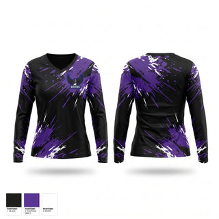 Womens Long Sleeve Vneck Shirt, Lady Ravens, Women's Soccer, Teamtime, Team time, sublimation, custom sports apparel, team uniforms, spirit wear, spiritwear, sports uniforms, custom shirts, team store, custom team store, fundraiser sports, apparel fundraiser