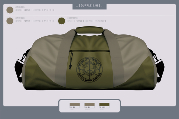 Duffle Bag, SOCCENT IWD, Army, Teamtime, Team time, sublimation, custom sports apparel, team uniforms, spirit wear, spiritwear, sports uniforms, custom shirts, team store, custom team store, fundraiser sports, apparel fundraiser