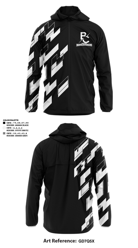 Windbreaker, Sinton Bonecrushers, , Teamtime, Team time, sublimation, custom sports apparel, team uniforms, spirit wear, spiritwear, sports uniforms, custom shirts, team store, custom team store, fundraiser sports, apparel fundraiser