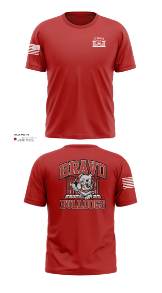 Short Sleeve Performance Shirt, Bravo Company “Bulldogs” 31st Engineer Battalion, , Teamtime, Team time, sublimation, custom sports apparel, team uniforms, spirit wear, spiritwear, sports uniforms, custom shirts, team store, custom team store, fundraiser sports, apparel fundraiser