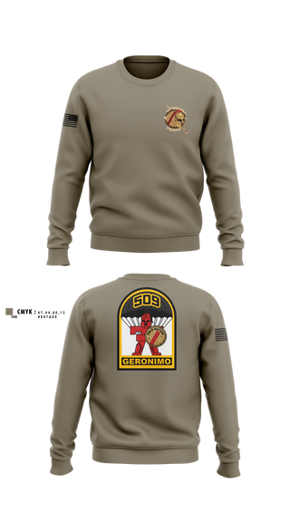 Crew Neck Sweatshirt, 3-509th Parachute Infantry BN Able Nation, , Teamtime, Team time, sublimation, custom sports apparel, team uniforms, spirit wear, spiritwear, sports uniforms, custom shirts, team store, custom team store, fundraiser sports, apparel fundraiser