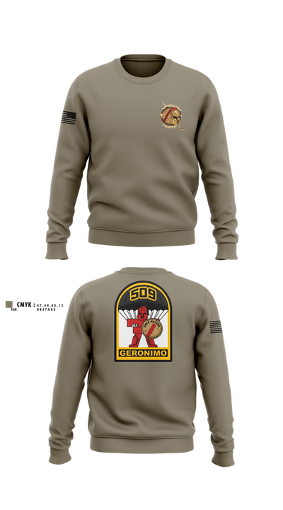3-509th Parachute Infantry BN Able Nation 10459424 Crew Neck Sweatshirt - 100