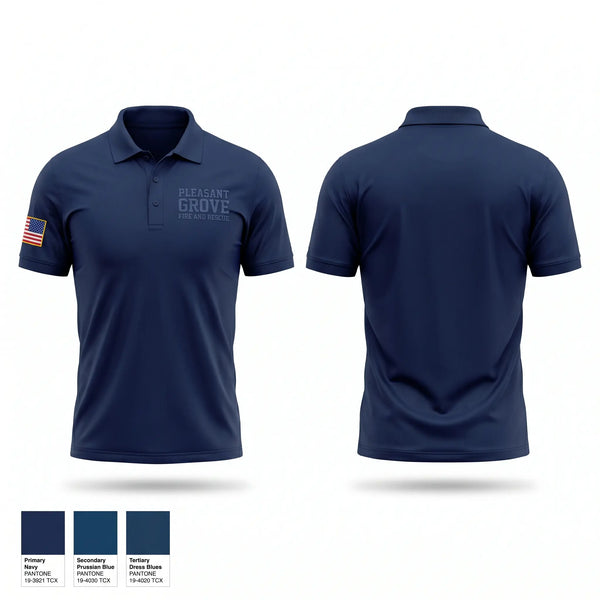 Short Sleeve Performance Polo, Pleasant grove fire and rescue, Fire Department, Teamtime, Team time, sublimation, custom sports apparel, team uniforms, spirit wear, spiritwear, sports uniforms, custom shirts, team store, custom team store, fundraiser sports, apparel fundraiser