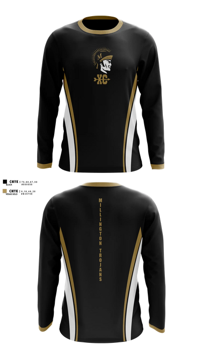 Millington Central High School Cross Country 92658171 Long Sleeve Performance Shirt - 100