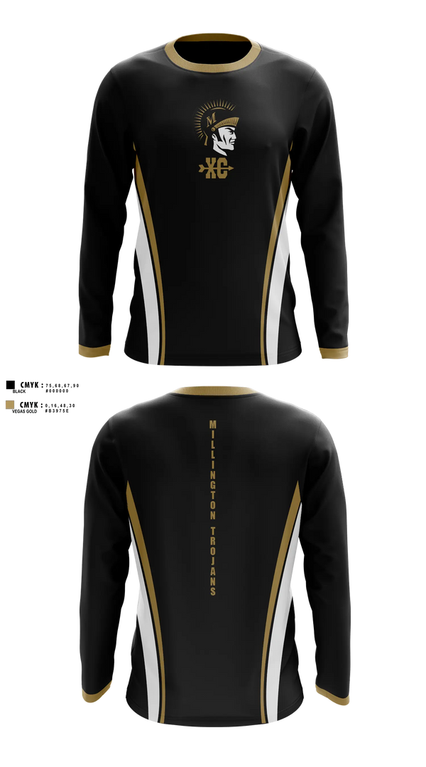 Long Sleeve Performance Shirt, Millington Central High School Cross Country, Cross Country, Teamtime, Team time, sublimation, custom sports apparel, team uniforms, spirit wear, spiritwear, sports uniforms, custom shirts, team store, custom team store, fundraiser sports, apparel fundraiser