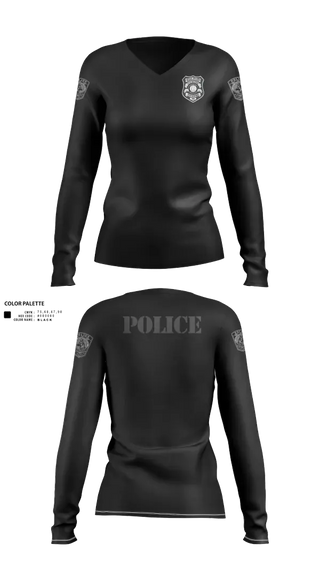 Womens Long Sleeve Vneck Shirt, A.C.E., Police, Teamtime, Team time, sublimation, custom sports apparel, team uniforms, spirit wear, spiritwear, sports uniforms, custom shirts, team store, custom team store, fundraiser sports, apparel fundraiser