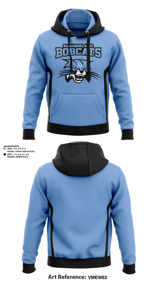 Hoodie, Summerland Bobcats, Women's Basketball, Teamtime, Team time, sublimation, custom sports apparel, team uniforms, spirit wear, spiritwear, sports uniforms, custom shirts, team store, custom team store, fundraiser sports, apparel fundraiser