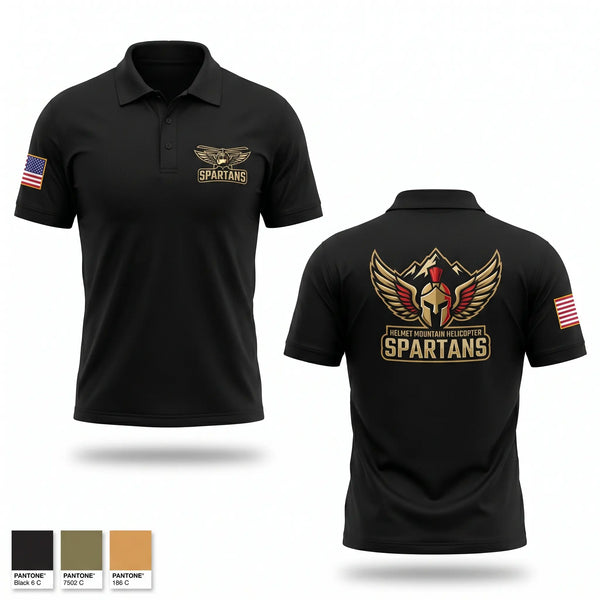 Short Sleeve Performance Polo, 2nd Platoon Charlie Company 129 “Spartans”, Army, Teamtime, Team time, sublimation, custom sports apparel, team uniforms, spirit wear, spiritwear, sports uniforms, custom shirts, team store, custom team store, fundraiser sports, apparel fundraiser