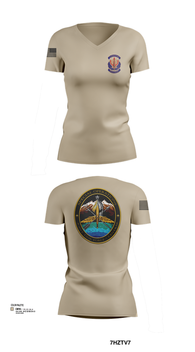 IWTF-C 34829502 Women's Short Sleeve V-neck Shirt - 101