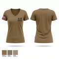 4-1 FA Charlie Battery Women's Short Sleeve V-neck Shirt - 1