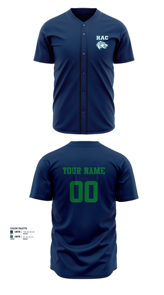 Full Button Baseball Jersey, HAC WOLVES, Baseball, Teamtime, Team time, sublimation, custom sports apparel, team uniforms, spirit wear, spiritwear, sports uniforms, custom shirts, team store, custom team store, fundraiser sports, apparel fundraiser