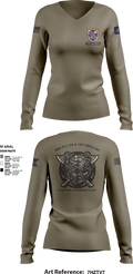 Co A, 1st-160th INF, 79th IBCT 97835057 Women's Long Sleeve V-neck Shirt - 3