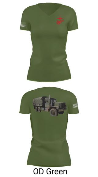 Womens Short Sleeve Vneck Shirt, H&S Battalion HQ CO Station Motor T, , Teamtime, Team time, sublimation, custom sports apparel, team uniforms, spirit wear, spiritwear, sports uniforms, custom shirts, team store, custom team store, fundraiser sports, apparel fundraiser