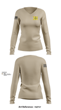 E1-81 AR BDE 50665632 Women's Long Sleeve V-neck Shirt - 102