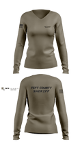 Tift County Sheriff 16437205 Women's Long Sleeve V-neck Shirt - 1