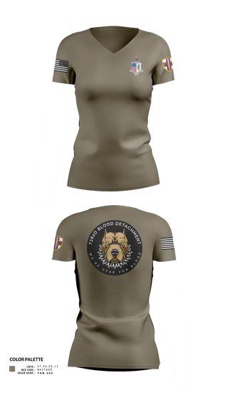 Womens Short Sleeve Vneck Shirt, 7236 Medical Support Unit, Army, Teamtime, Team time, sublimation, custom sports apparel, team uniforms, spirit wear, spiritwear, sports uniforms, custom shirts, team store, custom team store, fundraiser sports, apparel fundraiser