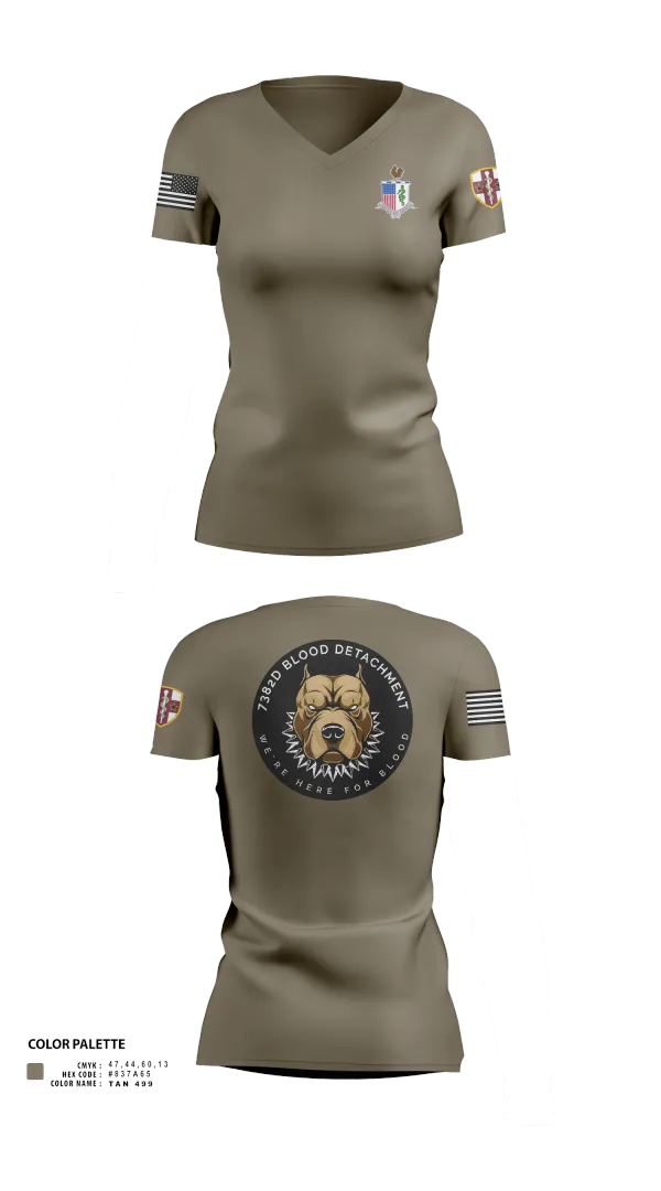 Womens Short Sleeve Vneck Shirt, 7236 Medical Support Unit, Army, Teamtime, Team time, sublimation, custom sports apparel, team uniforms, spirit wear, spiritwear, sports uniforms, custom shirts, team store, custom team store, fundraiser sports, apparel fundraiser