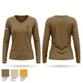 JFHQ Women's Long Sleeve V-neck Shirt - 1
