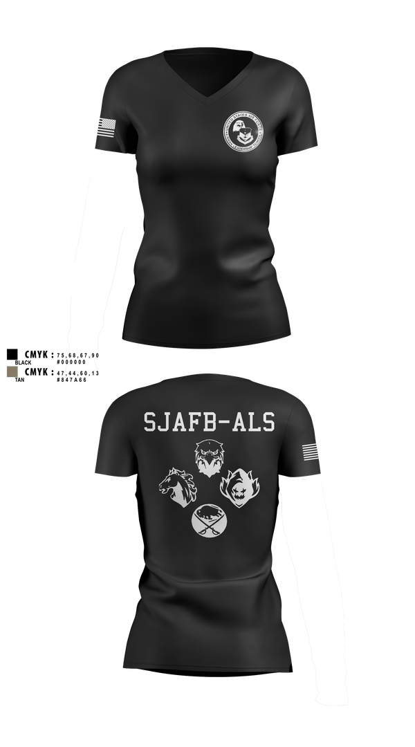 Womens Short Sleeve Vneck Shirt, SJAFB ALS, , Teamtime, Team time, sublimation, custom sports apparel, team uniforms, spirit wear, spiritwear, sports uniforms, custom shirts, team store, custom team store, fundraiser sports, apparel fundraiser