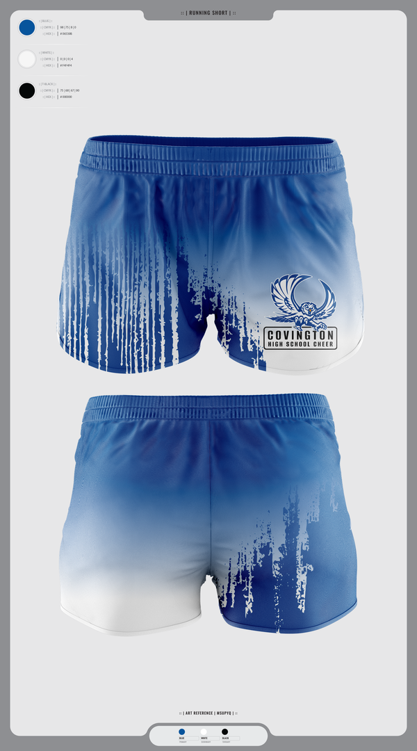 Womens Shorts, Covington High School Cheer, Cheer, Teamtime, Team time, sublimation, custom sports apparel, team uniforms, spirit wear, spiritwear, sports uniforms, custom shirts, team store, custom team store, fundraiser sports, apparel fundraiser