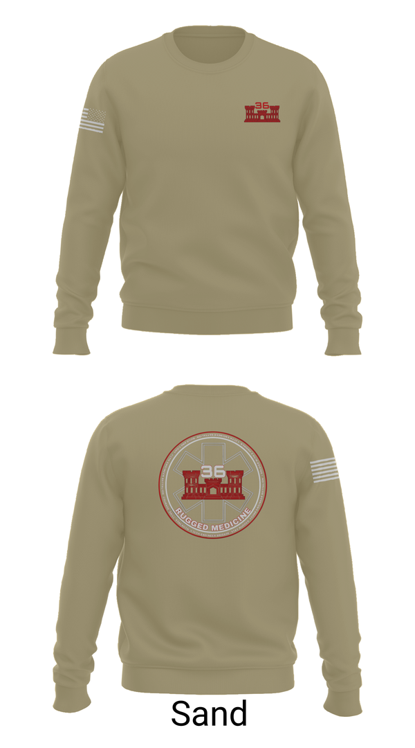 Crew Neck Sweatshirt, 36 Engineer Brigade, Army, Teamtime, Team time, sublimation, custom sports apparel, team uniforms, spirit wear, spiritwear, sports uniforms, custom shirts, team store, custom team store, fundraiser sports, apparel fundraiser