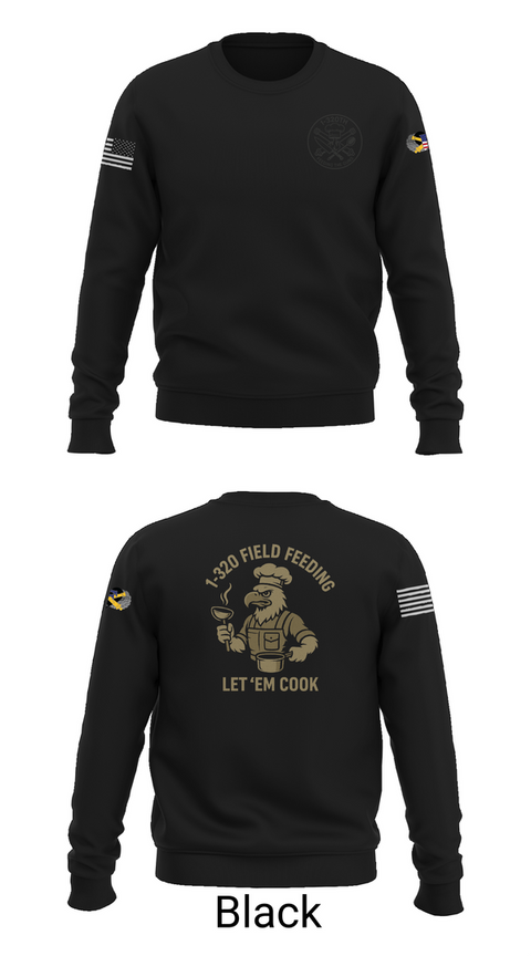 Crew Neck Sweatshirt, 1-320th, , Teamtime, Team time, sublimation, custom sports apparel, team uniforms, spirit wear, spiritwear, sports uniforms, custom shirts, team store, custom team store, fundraiser sports, apparel fundraiser