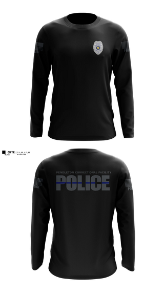 Long Sleeve Performance Shirt, Pendleton Correctional Facility, Police, Teamtime, Team time, sublimation, custom sports apparel, team uniforms, spirit wear, spiritwear, sports uniforms, custom shirts, team store, custom team store, fundraiser sports, apparel fundraiser
