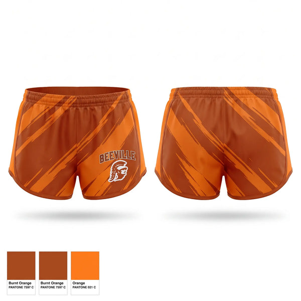 Womens Shorts, TROJANS, Track & Field, Teamtime, Team time, sublimation, custom sports apparel, team uniforms, spirit wear, spiritwear, sports uniforms, custom shirts, team store, custom team store, fundraiser sports, apparel fundraiser