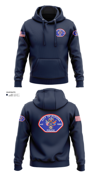 Hoodie, EUPORA POLICE DEPARTMENT, Police, Teamtime, Team time, sublimation, custom sports apparel, team uniforms, spirit wear, spiritwear, sports uniforms, custom shirts, team store, custom team store, fundraiser sports, apparel fundraiser