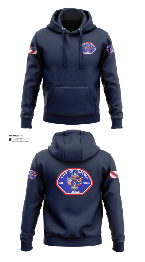 Hoodie, EUPORA POLICE DEPARTMENT, Police, Teamtime, Team time, sublimation, custom sports apparel, team uniforms, spirit wear, spiritwear, sports uniforms, custom shirts, team store, custom team store, fundraiser sports, apparel fundraiser