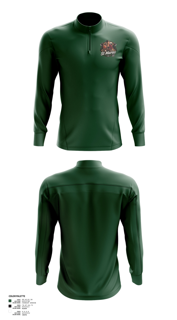 Quarter Zip Jacket, Lumberjacks, Women's Basketball, Teamtime, Team time, sublimation, custom sports apparel, team uniforms, spirit wear, spiritwear, sports uniforms, custom shirts, team store, custom team store, fundraiser sports, apparel fundraiser