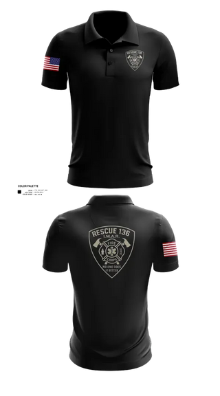 Short Sleeve Performance Polo, Rescue 136, Fire Department, Teamtime, Team time, sublimation, custom sports apparel, team uniforms, spirit wear, spiritwear, sports uniforms, custom shirts, team store, custom team store, fundraiser sports, apparel fundraiser