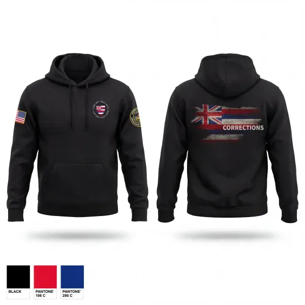 Hoodie, Hawaii Corrections and Rehabilitation, Police, Teamtime, Team time, sublimation, custom sports apparel, team uniforms, spirit wear, spiritwear, sports uniforms, custom shirts, team store, custom team store, fundraiser sports, apparel fundraiser
