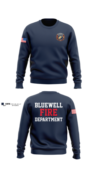 Crew Neck Sweatshirt, Bluewell Volunteer Fire Department, Fire Department, Teamtime, Team time, sublimation, custom sports apparel, team uniforms, spirit wear, spiritwear, sports uniforms, custom shirts, team store, custom team store, fundraiser sports, apparel fundraiser