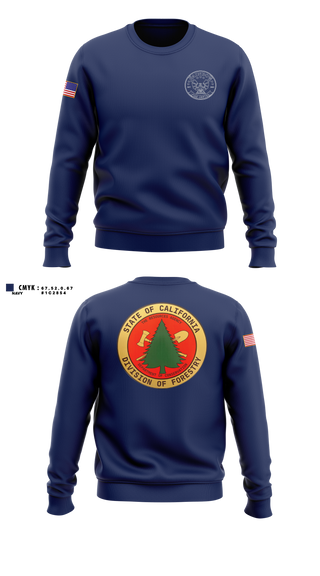 Crew Neck Sweatshirt, CALFIRE Rainbow Fire Center, Fire Department, Teamtime, Team time, sublimation, custom sports apparel, team uniforms, spirit wear, spiritwear, sports uniforms, custom shirts, team store, custom team store, fundraiser sports, apparel fundraiser