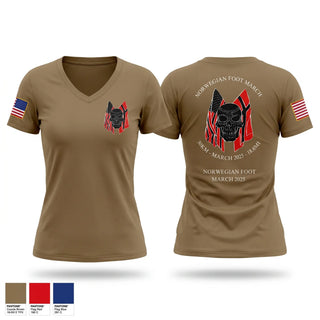 Womens Short Sleeve Vneck Shirt, Forged Gold Battalion, Army, Teamtime, Team time, sublimation, custom sports apparel, team uniforms, spirit wear, spiritwear, sports uniforms, custom shirts, team store, custom team store, fundraiser sports, apparel fundraiser