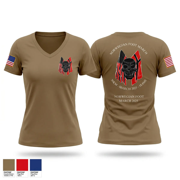 Womens Short Sleeve Vneck Shirt, Forged Gold Battalion, Army, Teamtime, Team time, sublimation, custom sports apparel, team uniforms, spirit wear, spiritwear, sports uniforms, custom shirts, team store, custom team store, fundraiser sports, apparel fundraiser