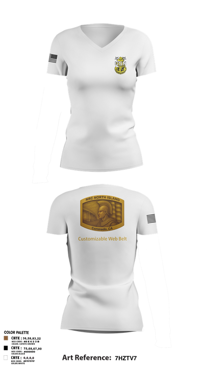 NRC NORTH ISLAND 44613656 Women's Short Sleeve V-neck Shirt - 2